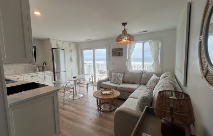 Newly renovated motel room with modern furnishings near Point Pleasant Beach