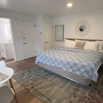 Spacious king size bedroom suite at Driftwood Motel in Point Pleasant Beach, NJ